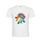 Camiseta de manga corta blanca con logo de medusas orgullosas