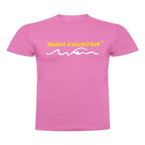 camiseta swimcounter KM en rosa parte delantera
