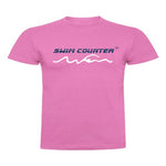 camiseta swimcounter KM en rosa parte delantera