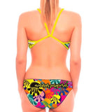Bikini de tirante fino de natación de mujer vista trasera